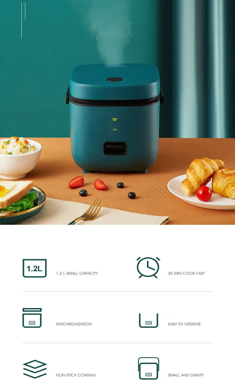 Enjoy Effortless Cooking with the 1.2L Mini Rice Cooker - BudgetSpender