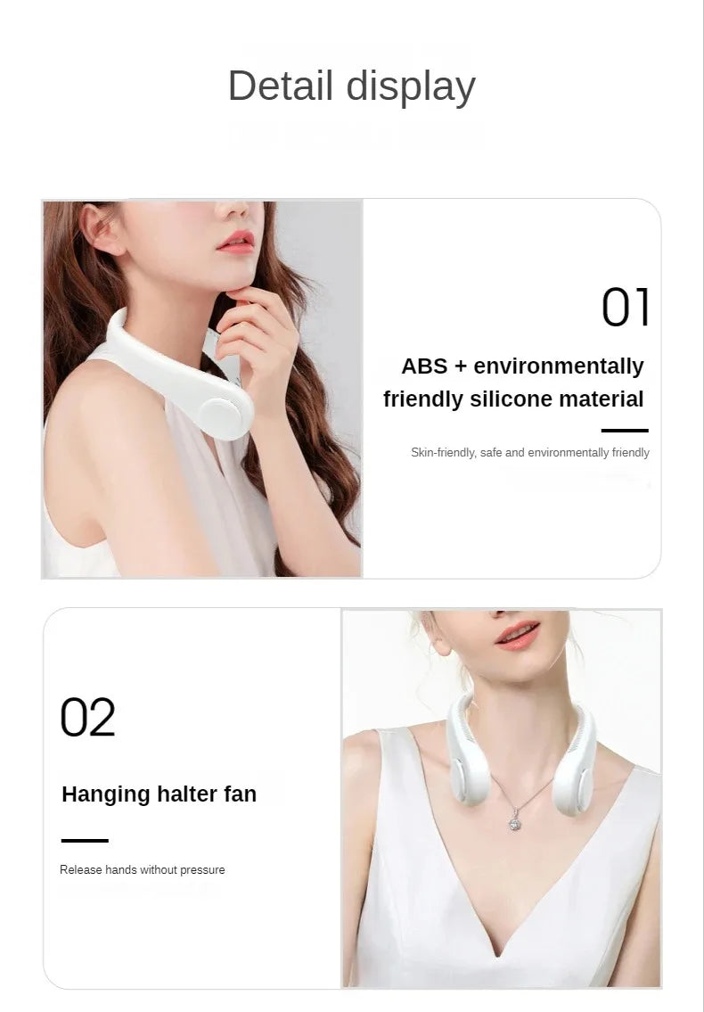 Portable Bladeless Neck Fan – Hands-Free Cooling, Anytime, Anywhere - BudgetSpender