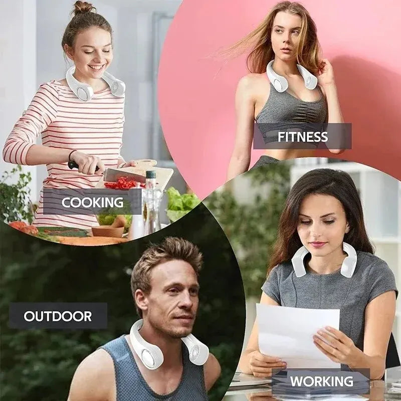 Portable Bladeless Neck Fan – Hands-Free Cooling, Anytime, Anywhere - BudgetSpender
