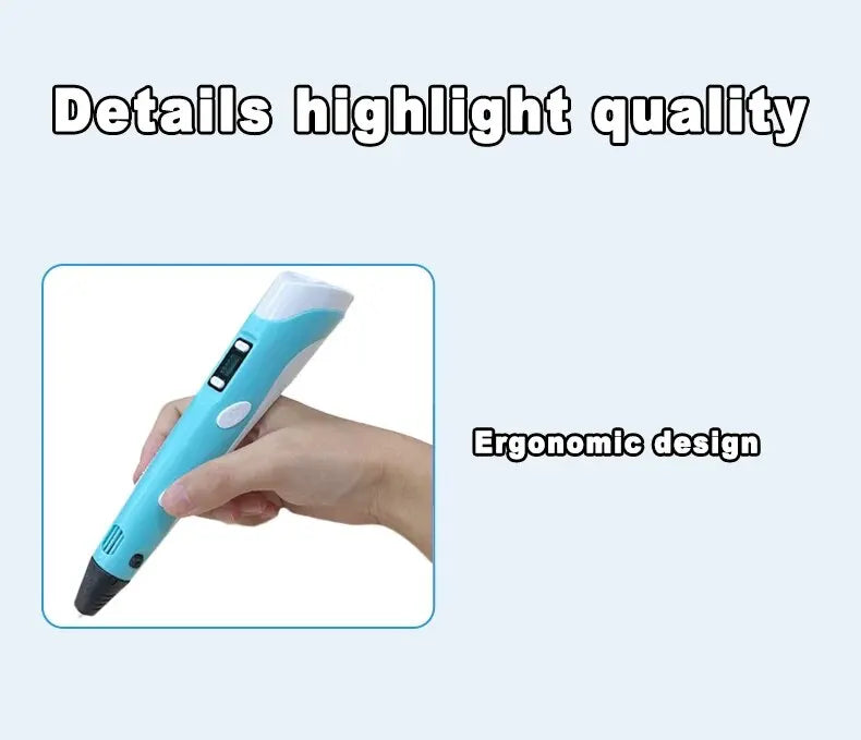 USB Rechargeable 3D Printing Pen – Create Stunning 3D Art with Ease - BudgetSpender