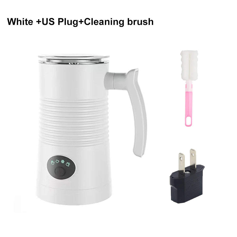 4-in-1 Electric Milk Frother & Foam Maker for Hot & Cold Coffee Drinks - BudgetSpender