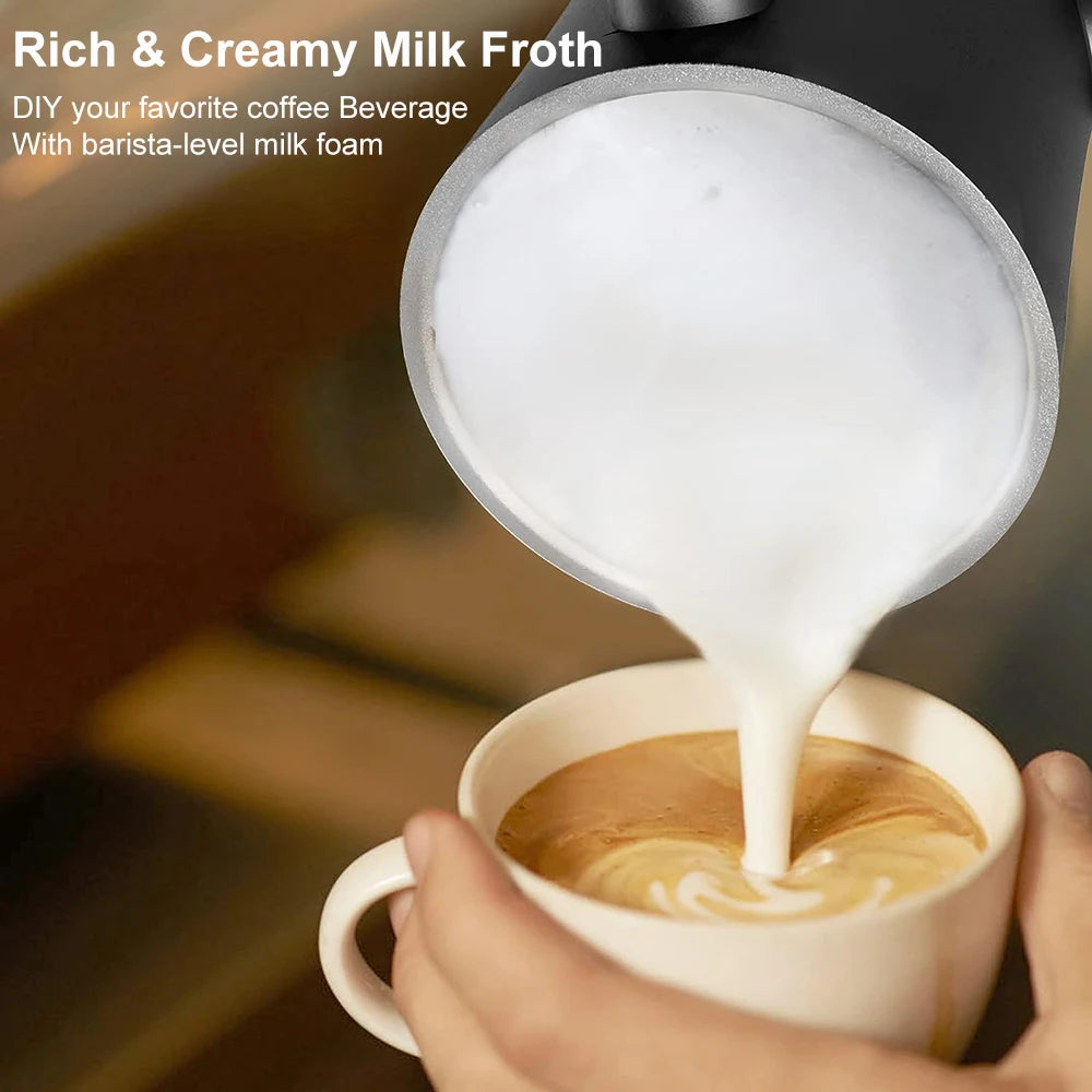 4-in-1 Electric Milk Frother & Foam Maker for Hot & Cold Coffee Drinks - BudgetSpender