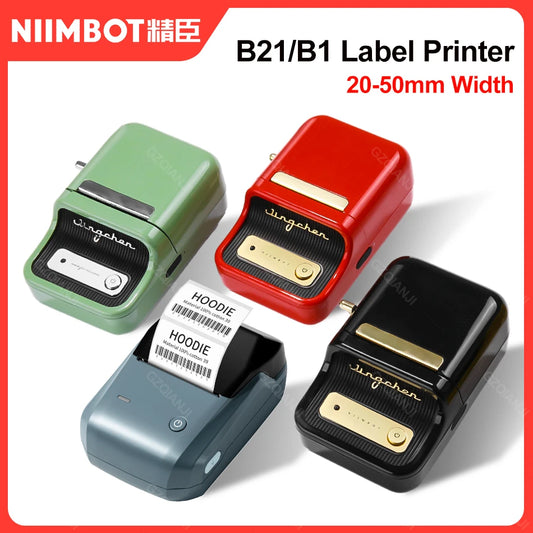 Niimbot B21/B1 Thermal Label Printer with 5 Roll Set - BudgetSpender