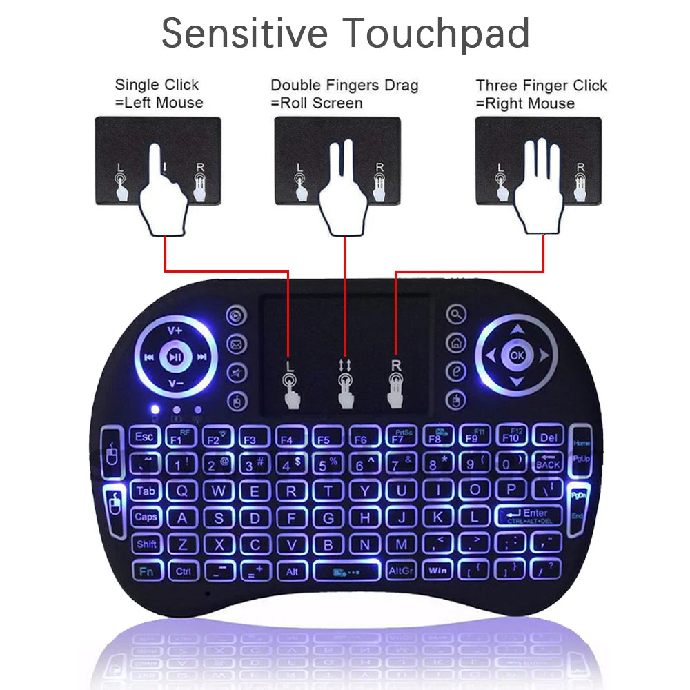 2.4G Air Mouse with Touchpad Keyboard i8 - BudgetSpender