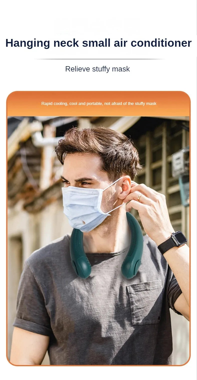 Portable Bladeless Neck Fan – Hands-Free Cooling, Anytime, Anywhere - BudgetSpender