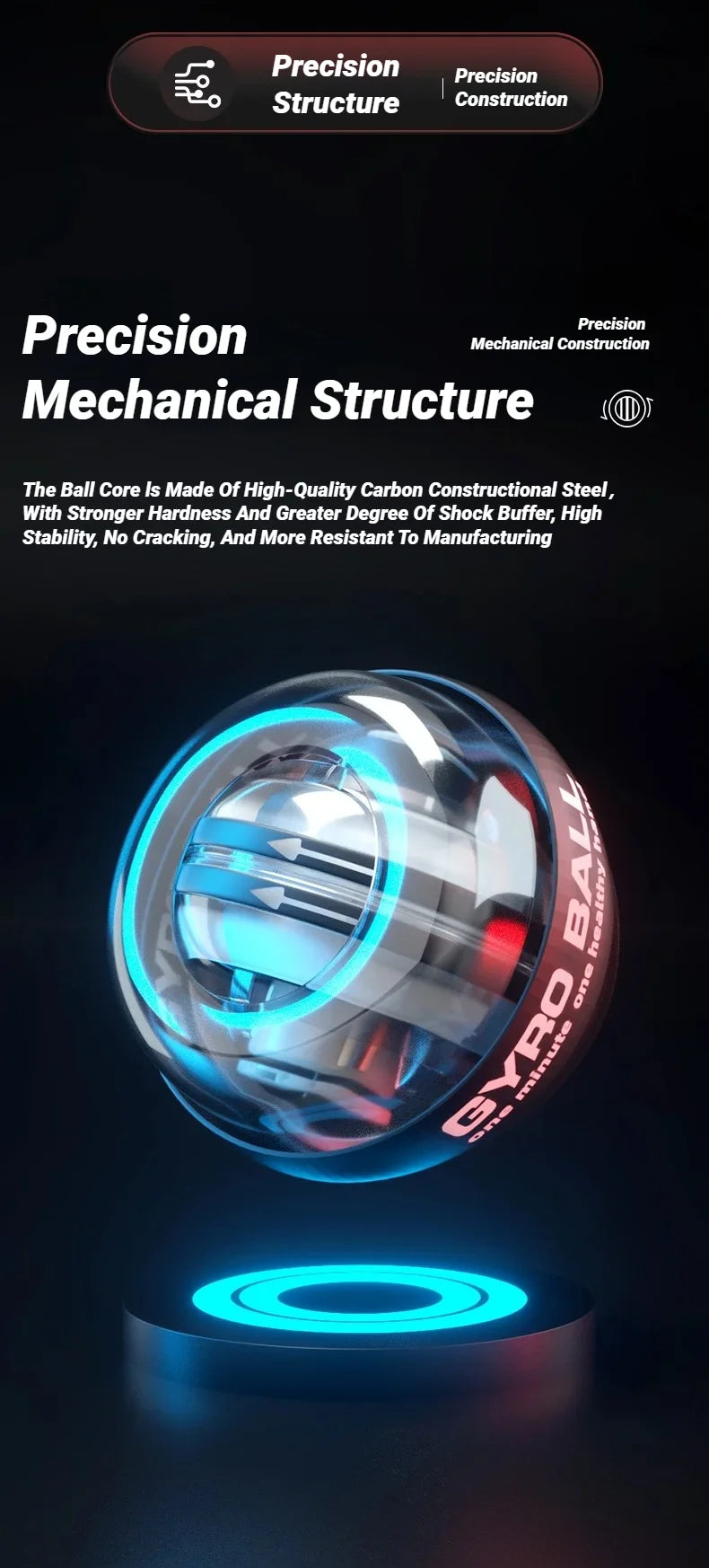 Gyroball Powerball Wrist & Forearm Exerciser – Strengthen Grip & Boost Muscle Control - BudgetSpender