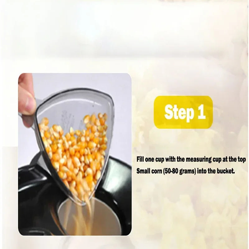 Mini 220V Electric Popcorn Machine – Fast Hot Air Corn Maker for Home Snacks - BudgetSpender