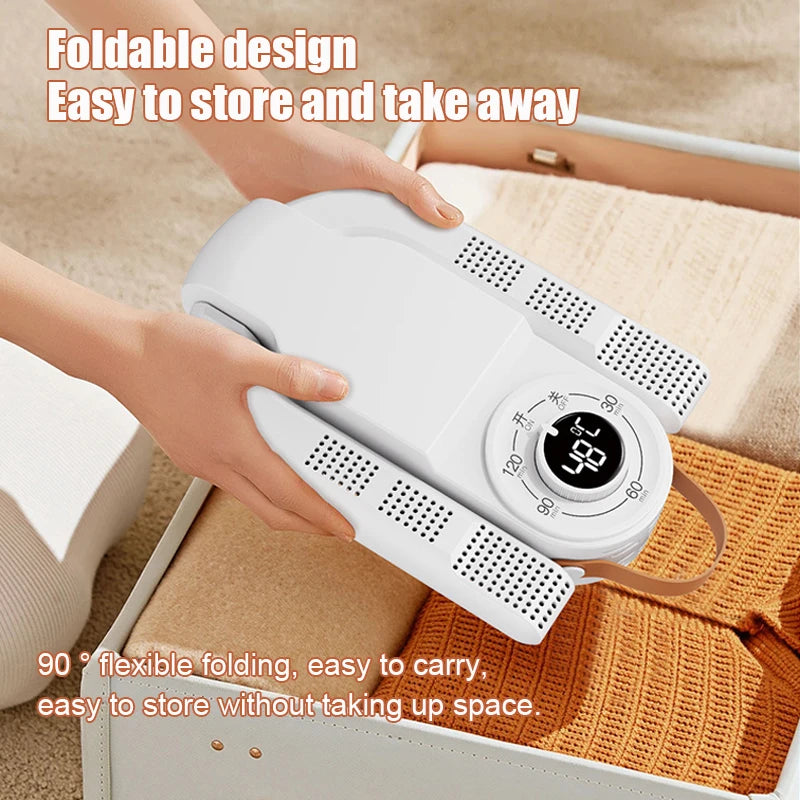 Folding Shoe Dryer – 150W, Adjustable Timer, EU Plug - BudgetSpender