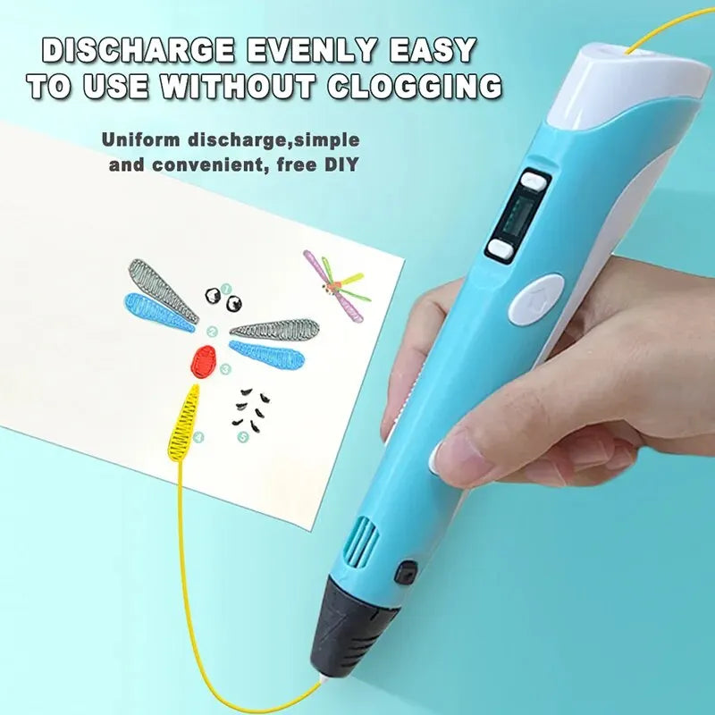 USB Rechargeable 3D Printing Pen – Create Stunning 3D Art with Ease - BudgetSpender