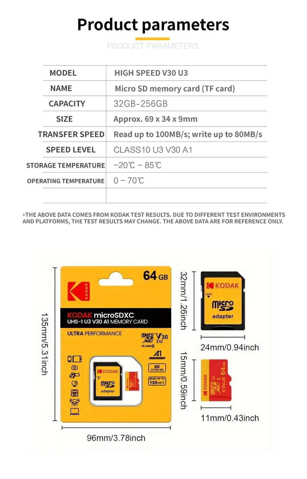 Kodak U3 High-Speed Micro SD Card – 100MB/s Fast Storage for 4K Video - BudgetSpender