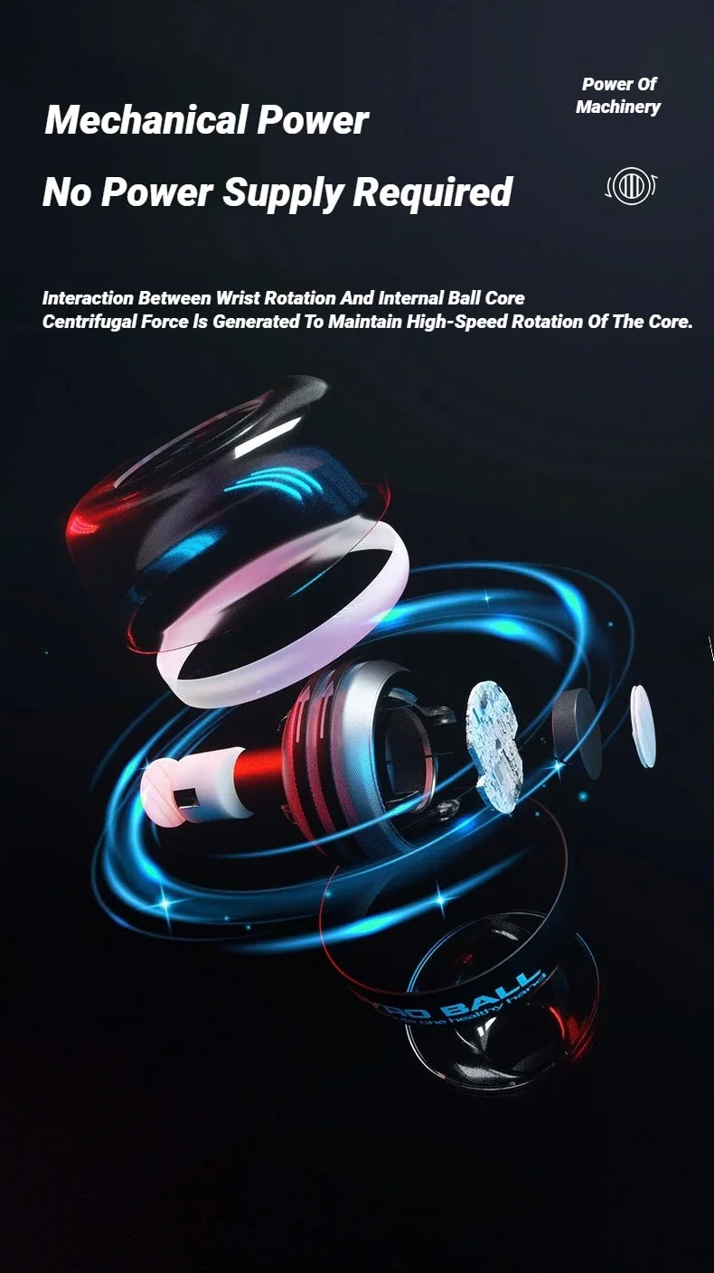 Gyroball Powerball Wrist & Forearm Exerciser – Strengthen Grip & Boost Muscle Control - BudgetSpender