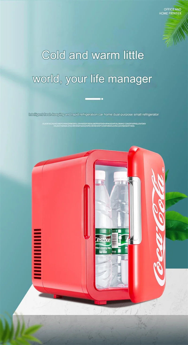 Coca-Cola 6L Mini Fridge Portable Cooler & Warmer for Home/Car - BudgetSpender