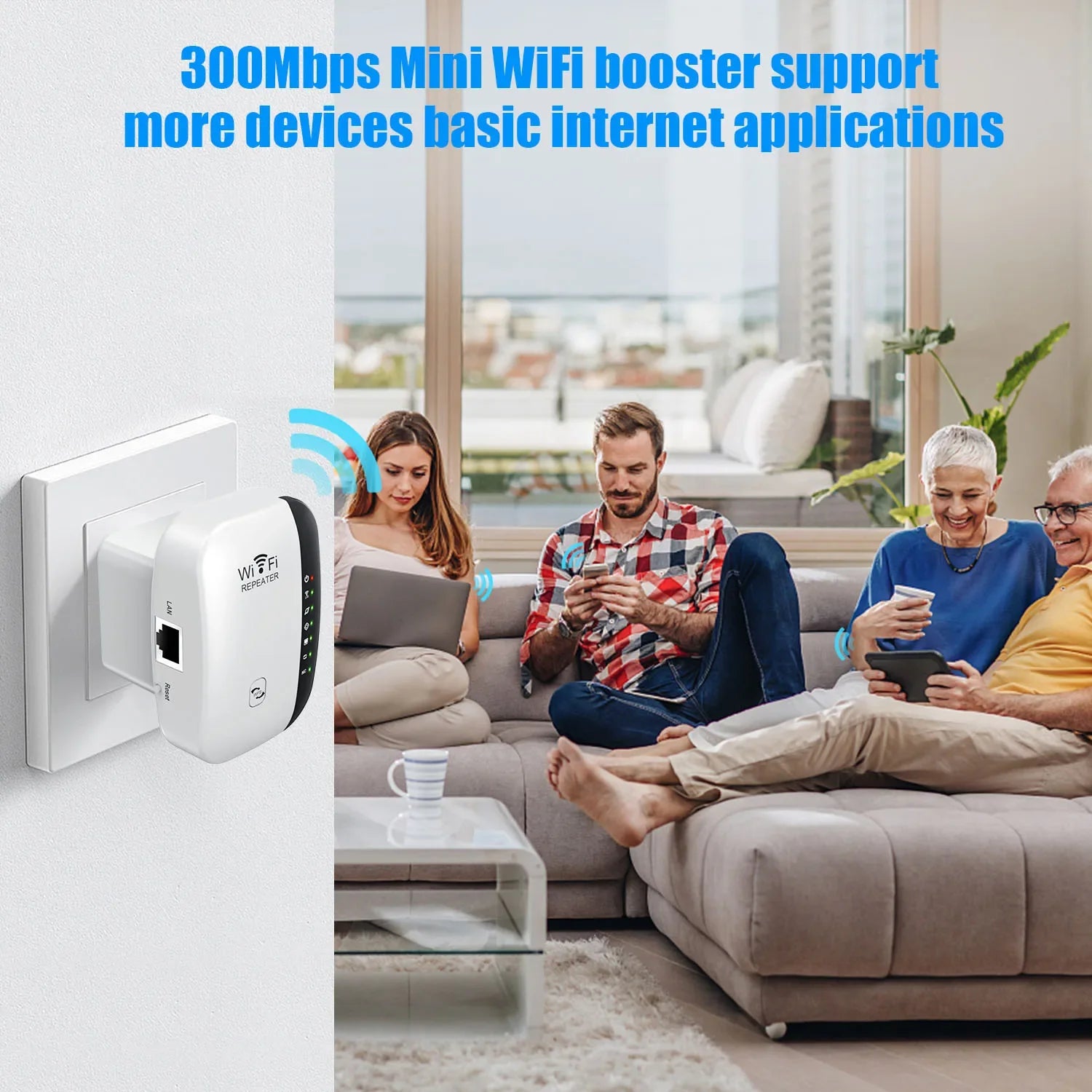 Wireless WiFi Repeater 300Mbps – WiFi Extender & Booster - BudgetSpender