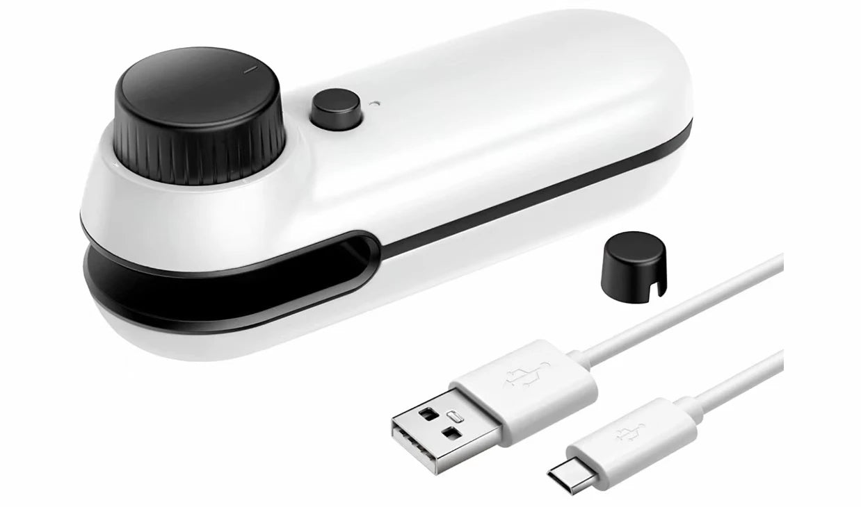 2-in-1 Rechargeable Mini Heat Sealer – Freshness at Your Fingertips - BudgetSpender
