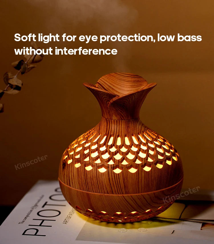 300ml Wood Grain USB Aroma Diffuser & Humidifier - BudgetSpender