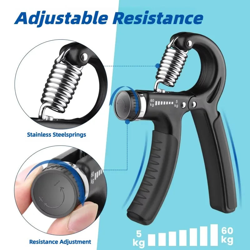 Adjustable Hand Grip Strengthener 5–60KG – Power Up Your Grip Anytime, Anywhere - BudgetSpender