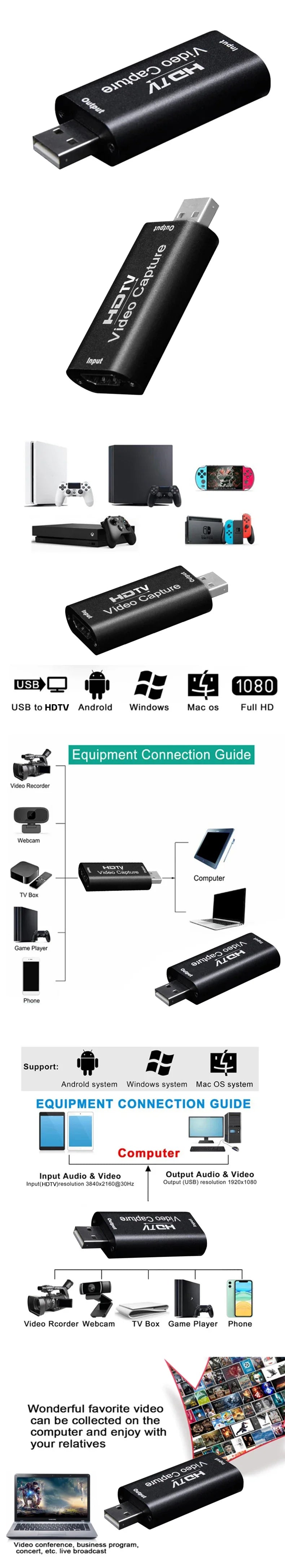 4K USB Video Capture Card for Game, Camera & Live Streaming - BudgetSpender