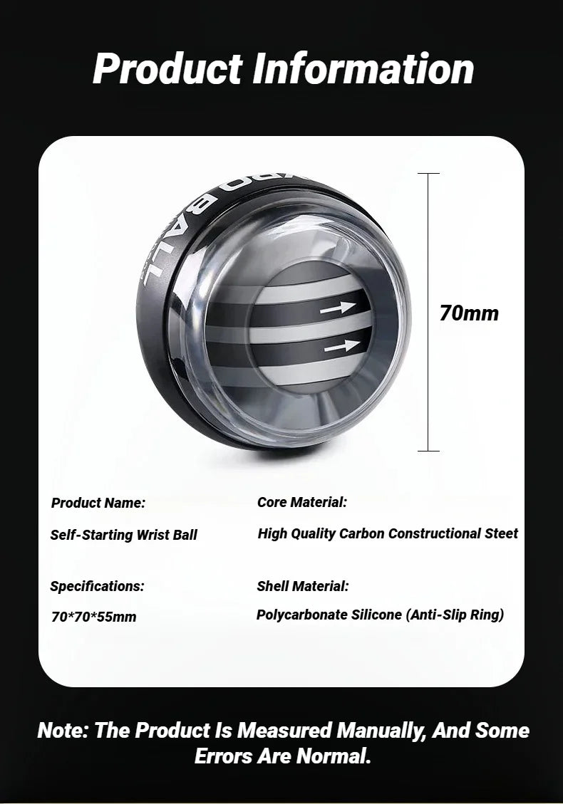 Gyroball Powerball Wrist & Forearm Exerciser – Strengthen Grip & Boost Muscle Control - BudgetSpender