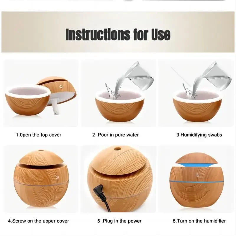 USB Mini Aroma Humidifier with LED & Essential Oil Diffuser - BudgetSpender