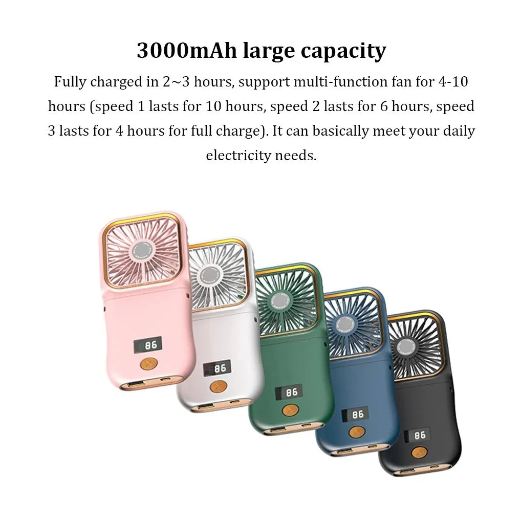 Mini Portable Hanging Neck Fan – Hands-Free Cooling Anywhere You Go - BudgetSpender