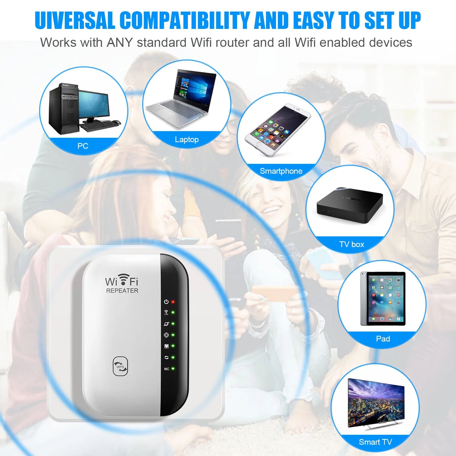 Wireless WiFi Repeater 300Mbps – WiFi Extender & Booster - BudgetSpender