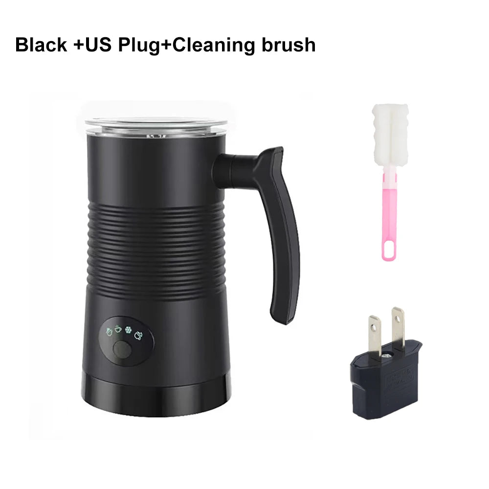 4-in-1 Electric Milk Frother & Foam Maker for Hot & Cold Coffee Drinks - BudgetSpender
