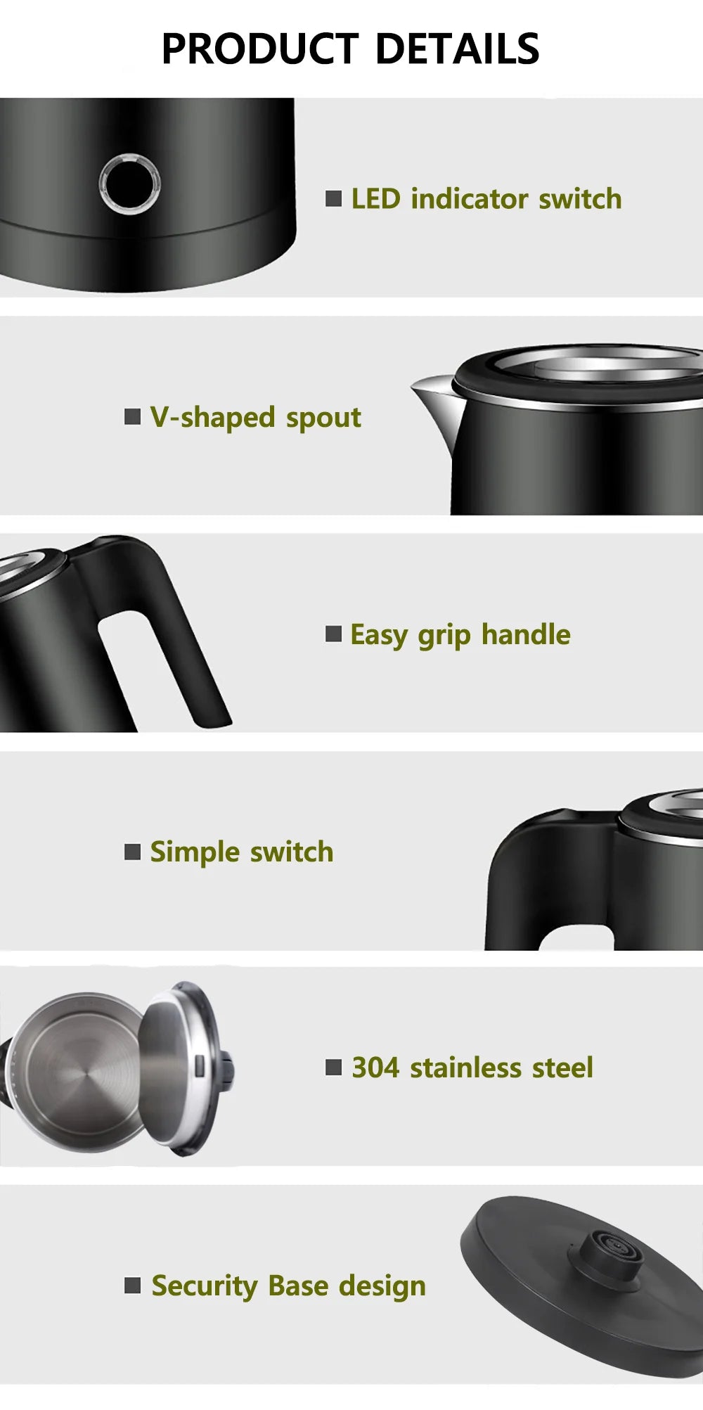 0.8L Stainless Steel Portable Electric Kettle – Travel Water Boiler for Tea & Coffee - BudgetSpender
