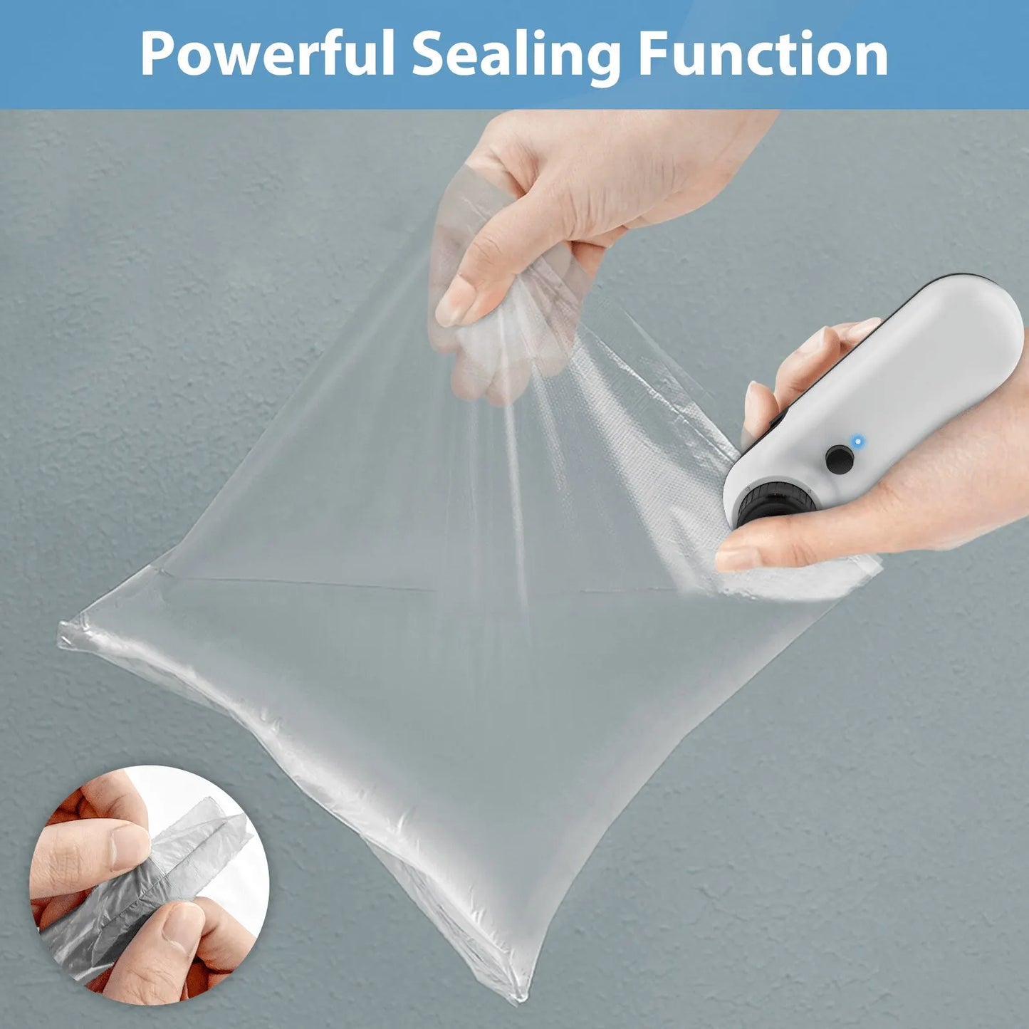 2-in-1 Rechargeable Mini Heat Sealer – Freshness at Your Fingertips - BudgetSpender