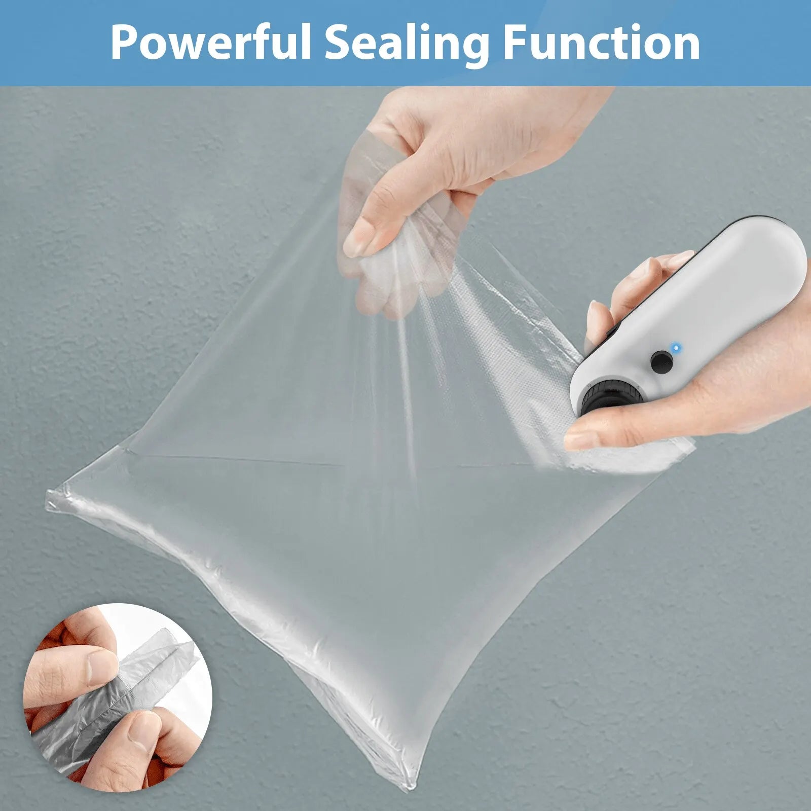 2-in-1 Rechargeable Mini Heat Sealer – Freshness at Your Fingertips - BudgetSpender
