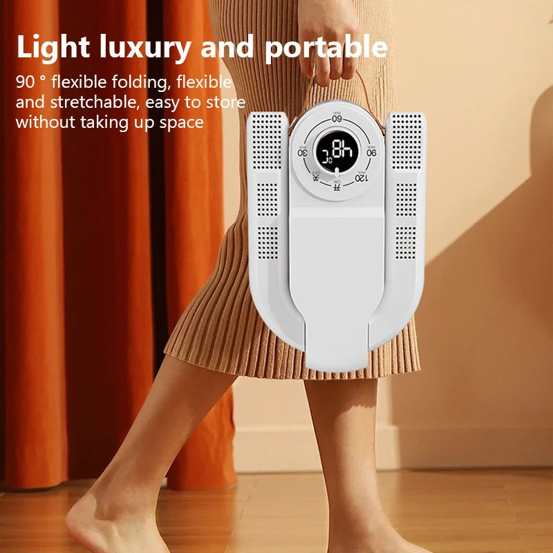 Folding Shoe Dryer – 150W, Adjustable Timer, EU Plug - BudgetSpender