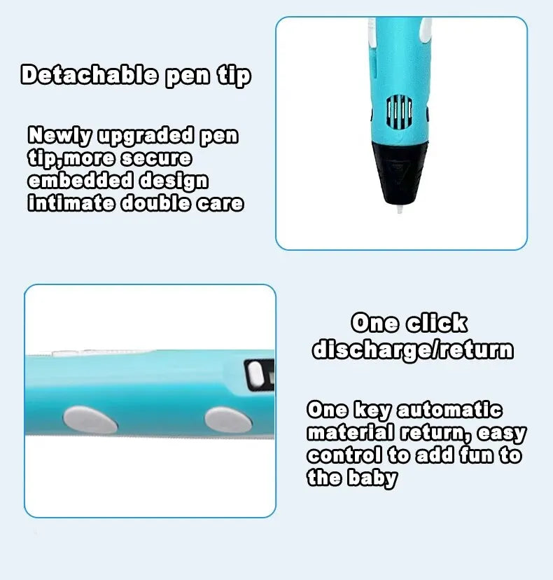 USB Rechargeable 3D Printing Pen – Create Stunning 3D Art with Ease - BudgetSpender