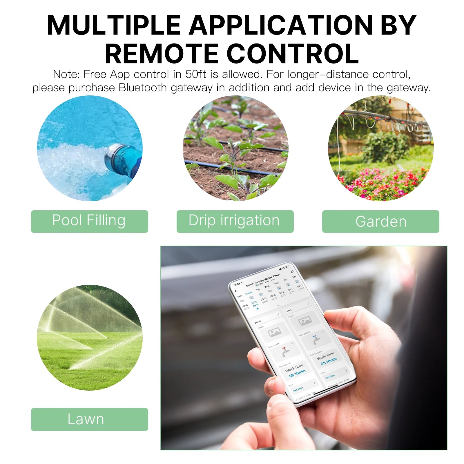 MOES Bluetooth Value Smart Garden Sprinkler Water Timer by 2 Way Rain Delay Filter Programmable Automatic Irrigation Controller - BudgetSpender