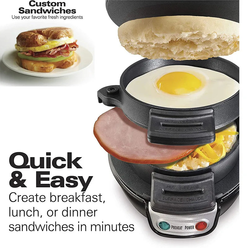 Zoeydam Burger Machine with Waffle Plates – 600-800W - BudgetSpender