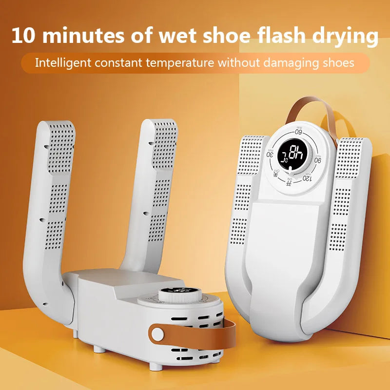 Folding Shoe Dryer – 150W, Adjustable Timer, EU Plug - BudgetSpender