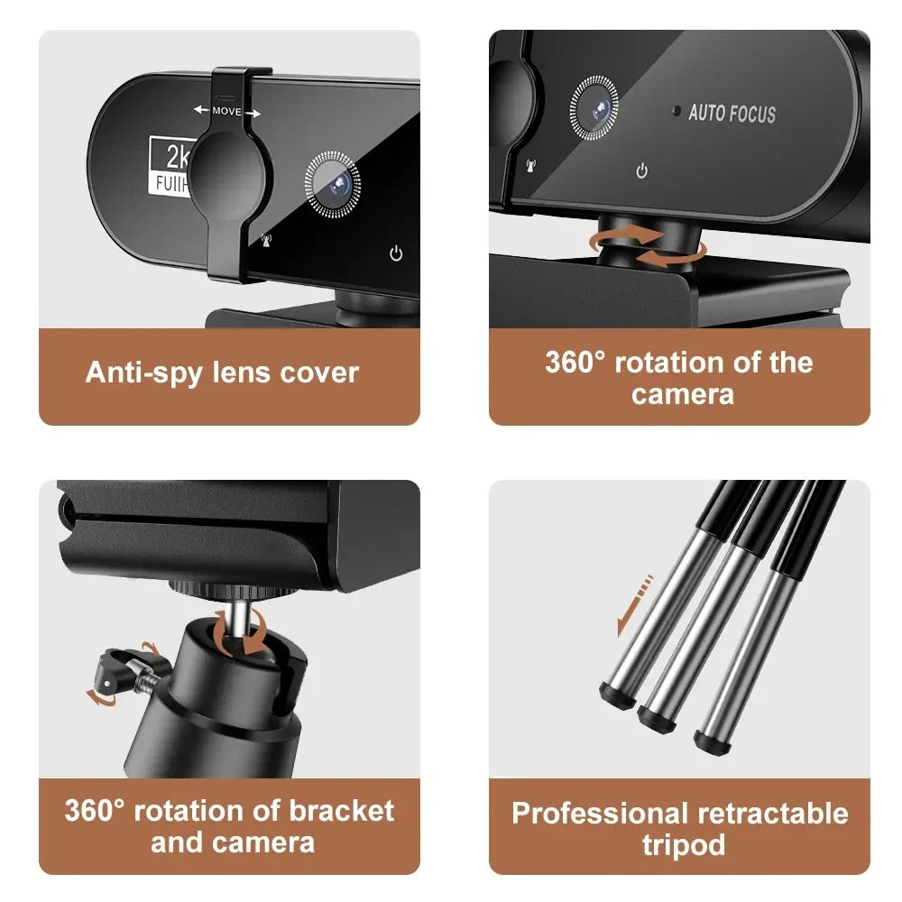 4K Webcam with Microphone – High-Quality Video & Audio for PC and Laptop - BudgetSpender