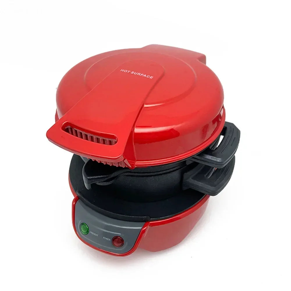 Electric Burger Maker Grill Press – Non-Stick, 600–800W, Compact Sandwich Waffle Machine - BudgetSpender