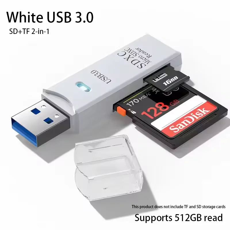 2-in-1 USB 3.0/2.0 Card Reader for TF & SD Cards - BudgetSpender