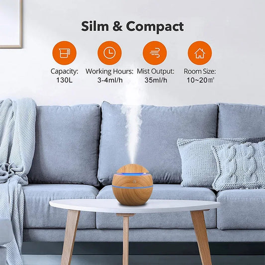 USB Mini Aroma Humidifier with LED & Essential Oil Diffuser - BudgetSpender