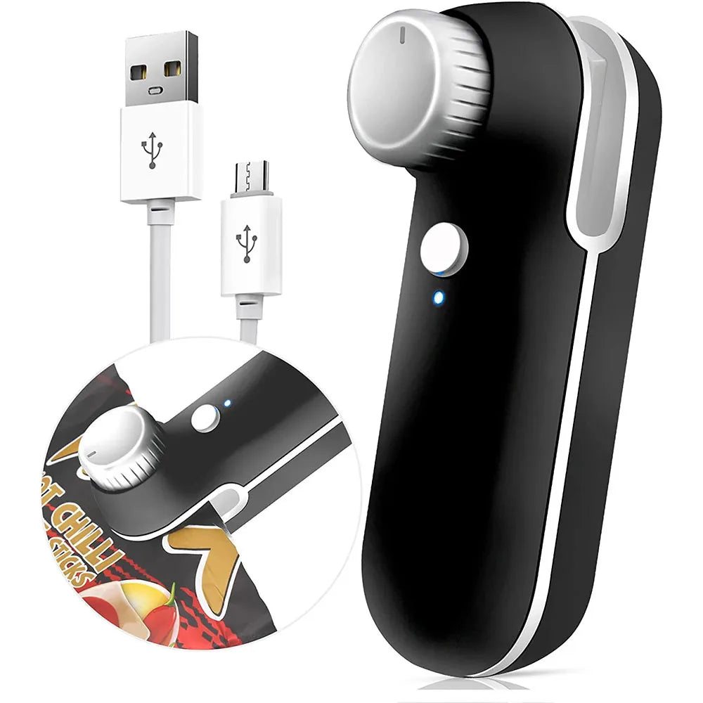 2-in-1 Rechargeable Mini Heat Sealer – Freshness at Your Fingertips - BudgetSpender