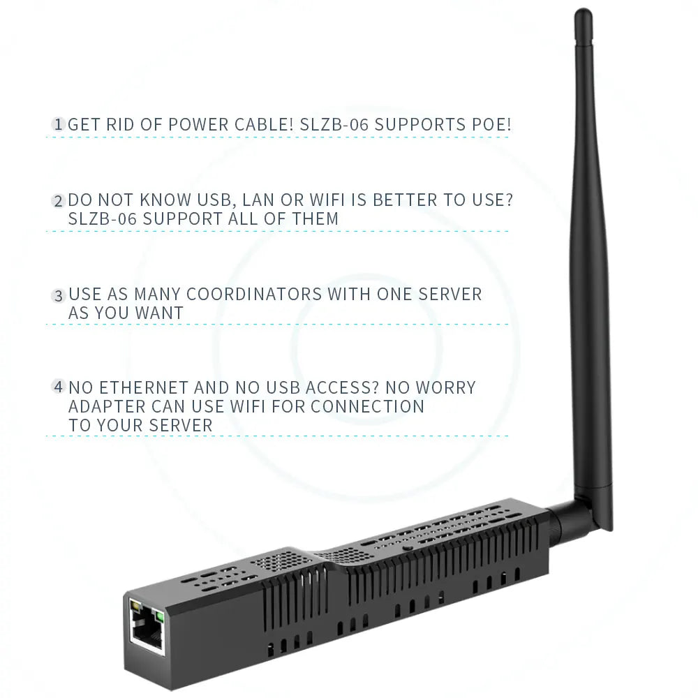 SMLIGHT Zigbee Coordinator Gateway – PoE, WiFi, USB for Smart Home Integration - BudgetSpender