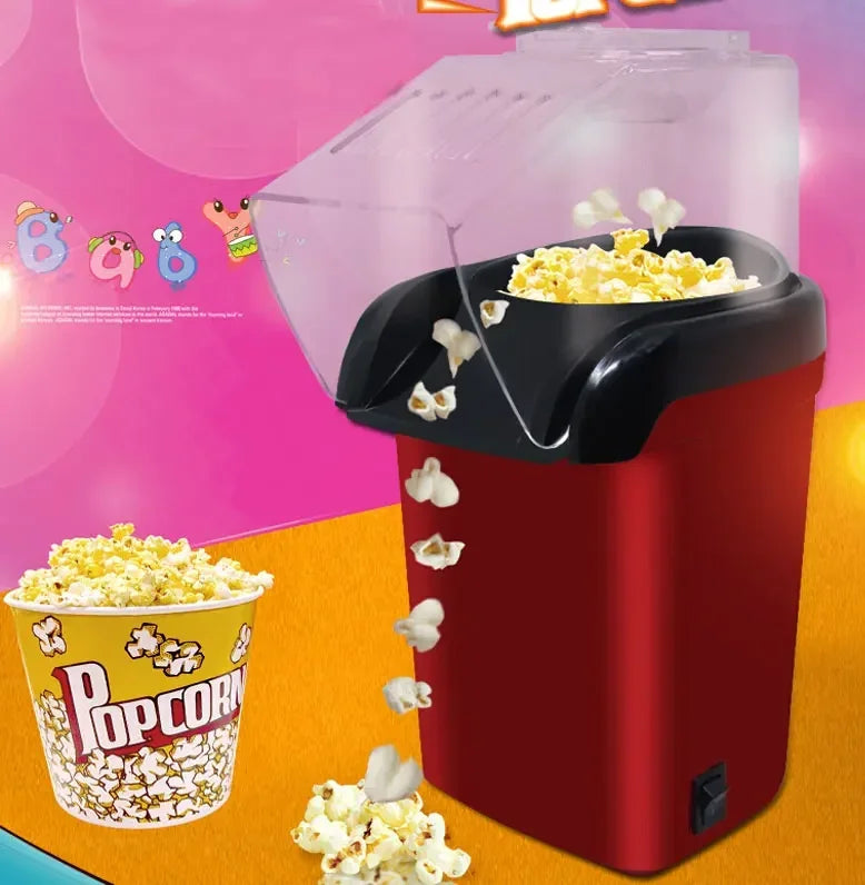 Mini 220V Electric Popcorn Machine – Fast Hot Air Corn Maker for Home Snacks - BudgetSpender