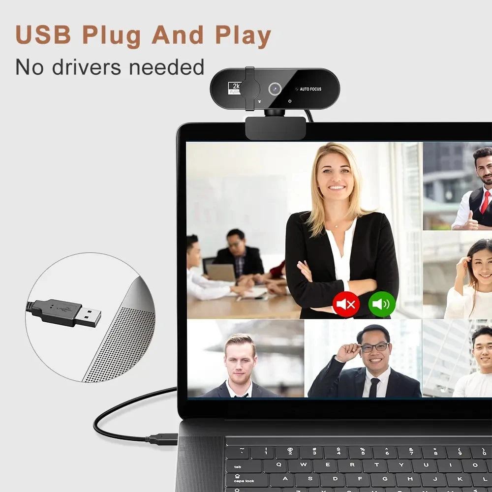 4K Webcam with Microphone – High-Quality Video & Audio for PC and Laptop - BudgetSpender