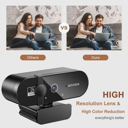 4K Webcam with Microphone – High-Quality Video & Audio for PC and Laptop - BudgetSpender