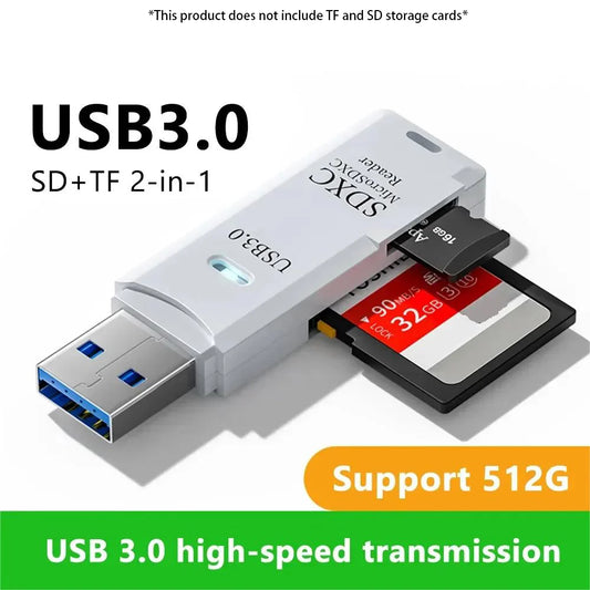 2-in-1 USB 3.0/2.0 Card Reader for TF & SD Cards - BudgetSpender