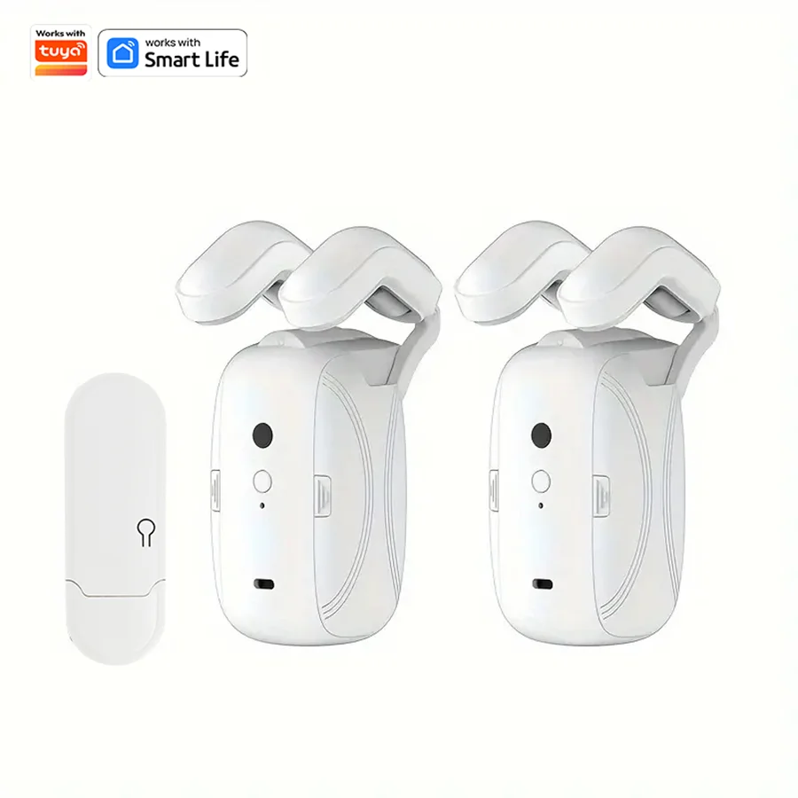 Smart WiFi Curtain Robot 1/2pcs - Roman Track Compatible, APP Control, Alexa/Google Home Enabled - BudgetSpender