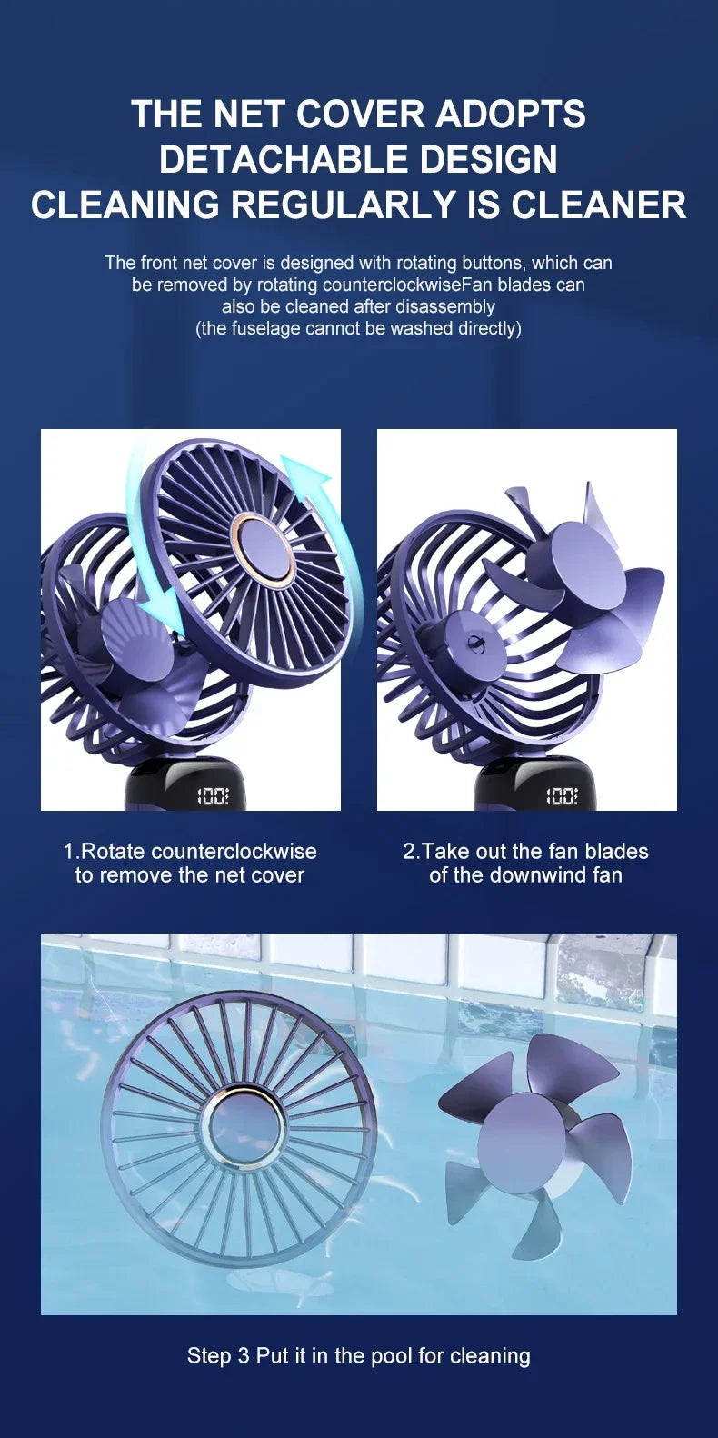 Handheld Mini Fan 3000mAh – Foldable & Portable with Phone Stand - BudgetSpender