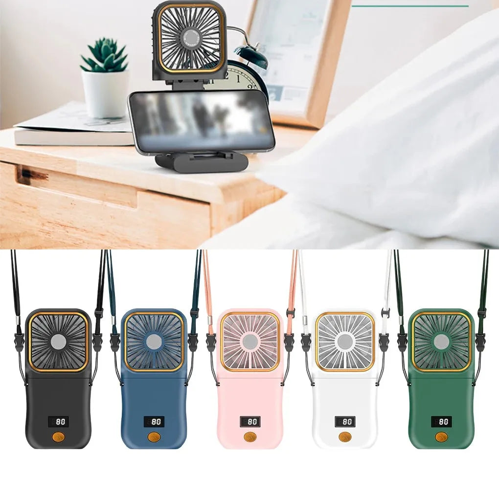 Mini Portable Hanging Neck Fan – Hands-Free Cooling Anywhere You Go - BudgetSpender