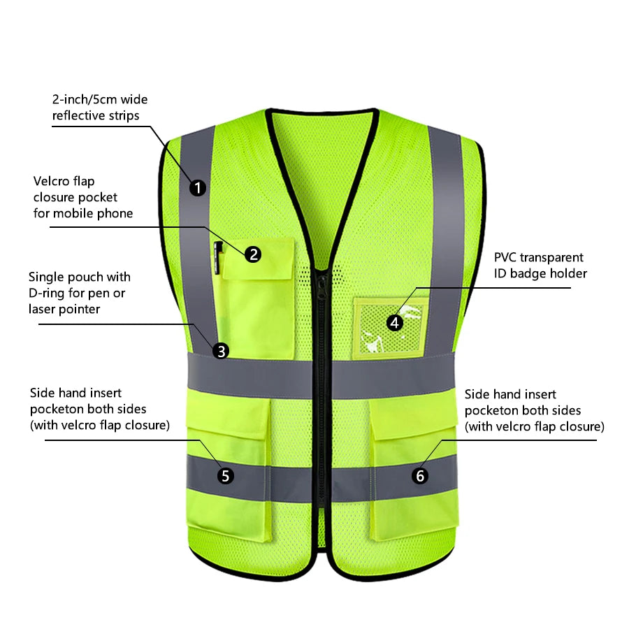 Adjustable Reflective Safety Vest - BudgetSpender