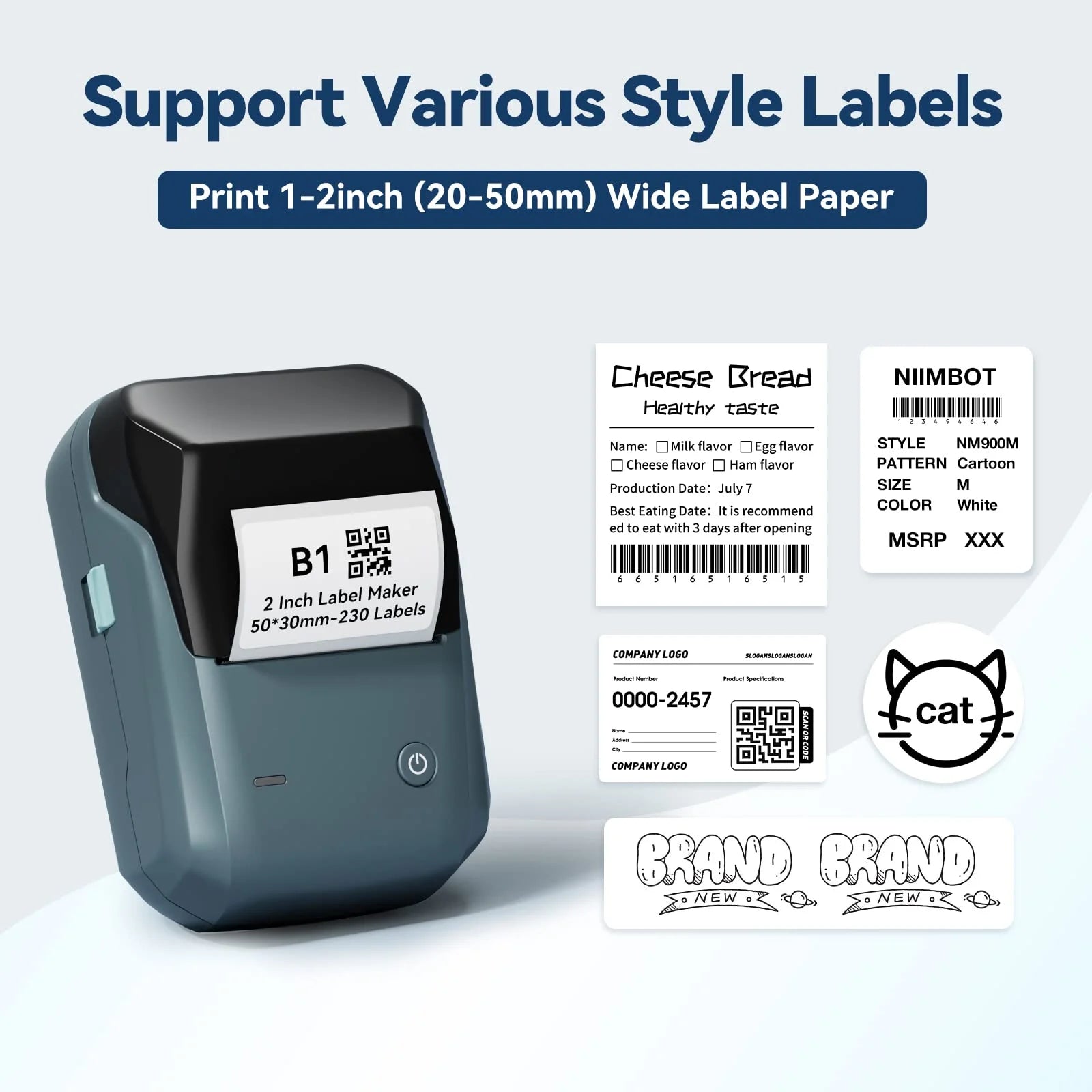 Niimbot B21/B1 Thermal Label Printer with 5 Roll Set - BudgetSpender