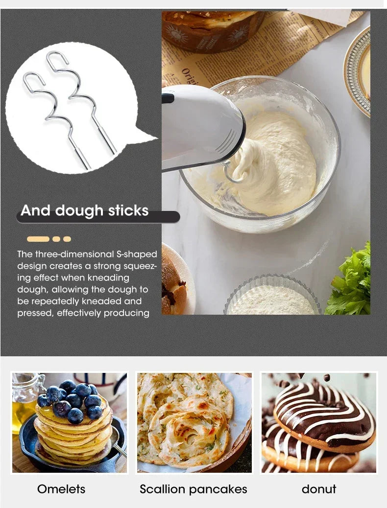 Handheld Electric Mixer for Eggs, Cream & Dough - BudgetSpender